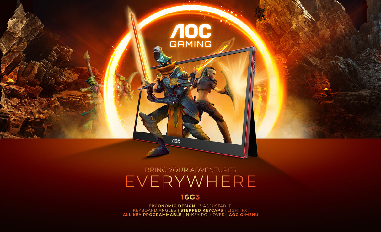 AOC Gaming 16G3 15.6 IPS 1920 x 1080 (Full HD) USB-C 3.2 HDMI Micro HDMI 144Hz