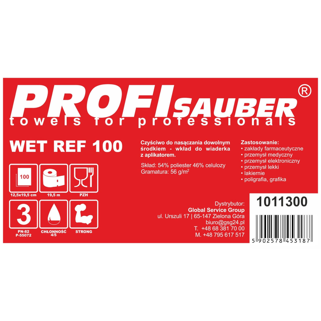 POWER ProfiSauber WET REF 100 soaking cloths - INSERT