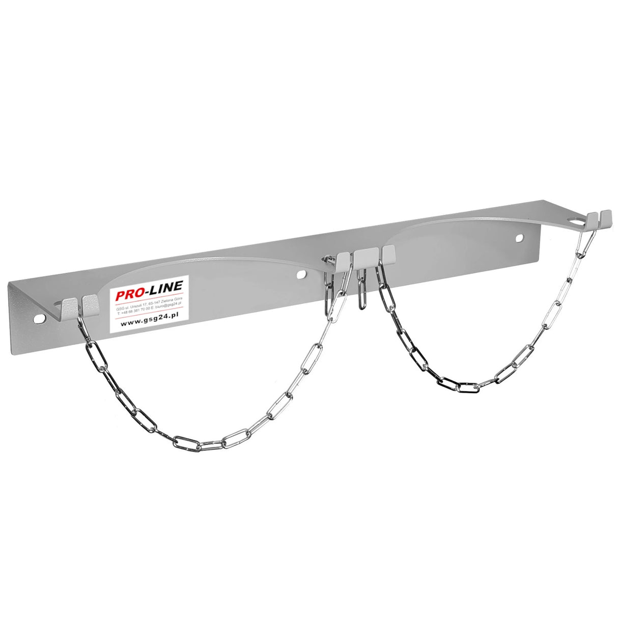 Væggholder til 2 gasflasker, med en diameter på højst 250 mm