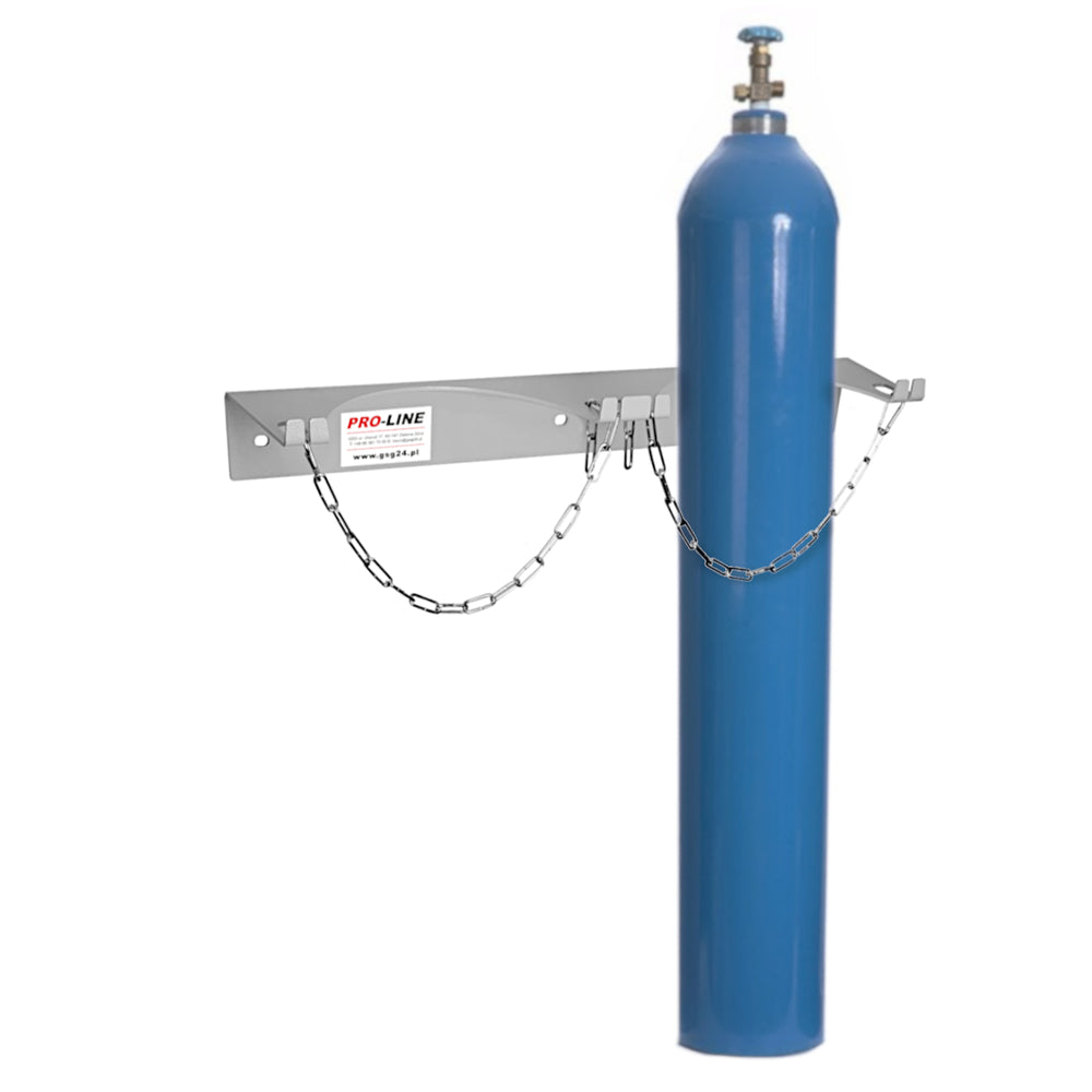 Væggholder til 2 gasflasker, med en diameter på højst 250 mm