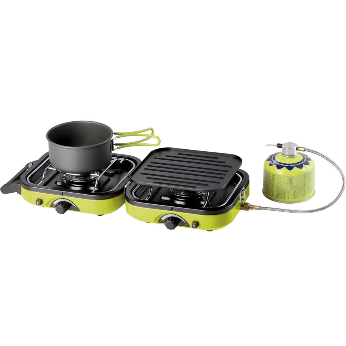 DUAL COMPACT + GRILL dobbelt campingovn