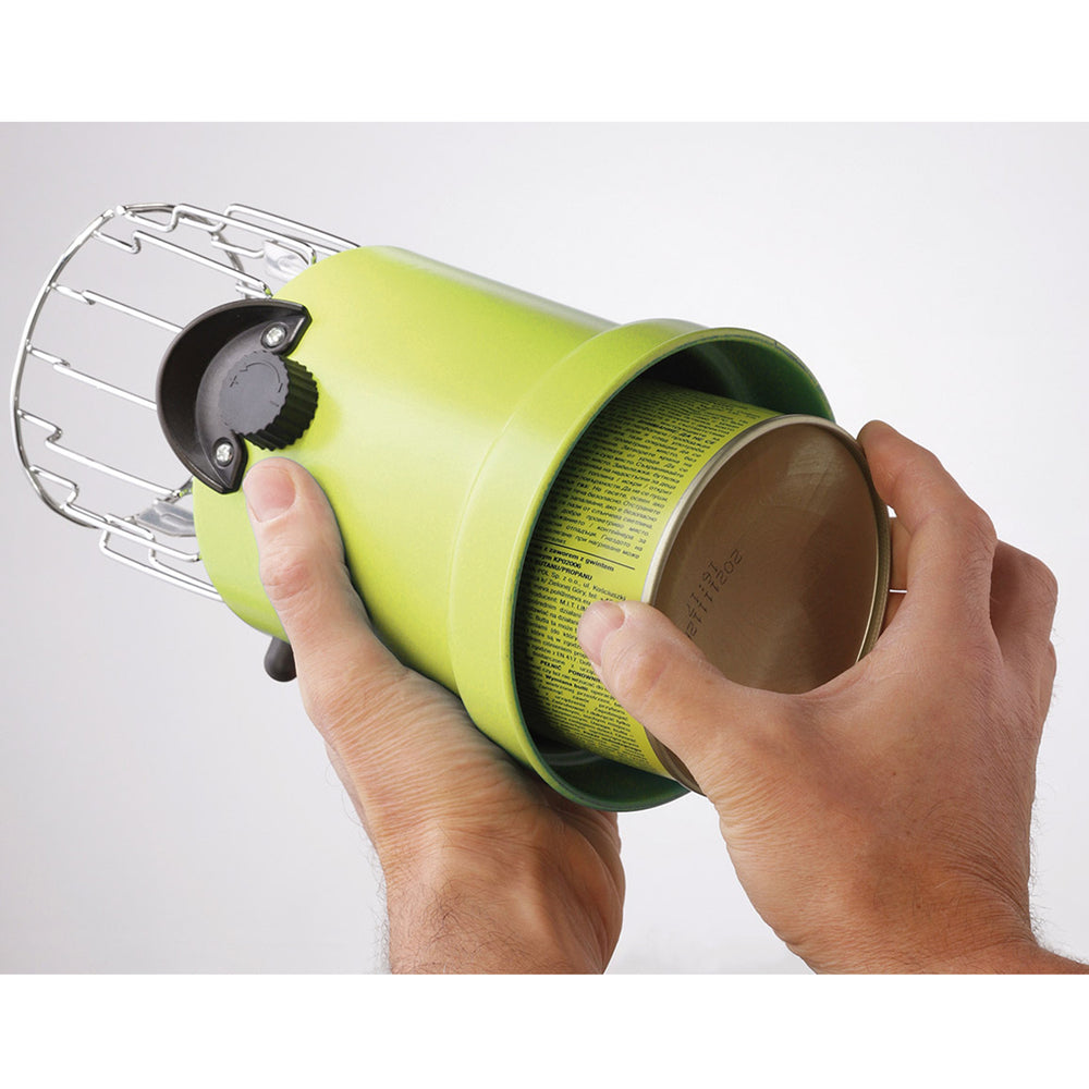 2 i 1 turistovn med en varmeapparat til MEVA VATOP gaspatroner