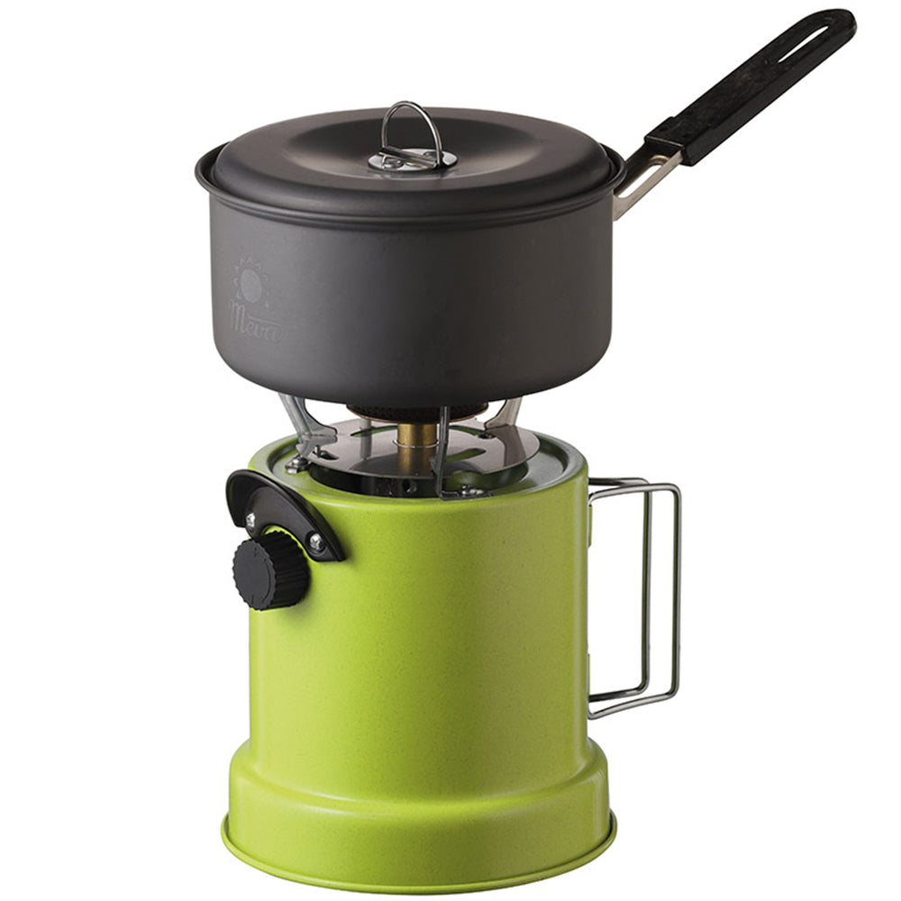 2 i 1 turistovn med en varmeapparat til MEVA VATOP gaspatroner