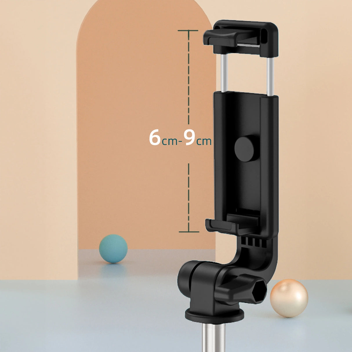 Selfie stick WRY1S teleskopisk stativ 0,7m til telefon - sort