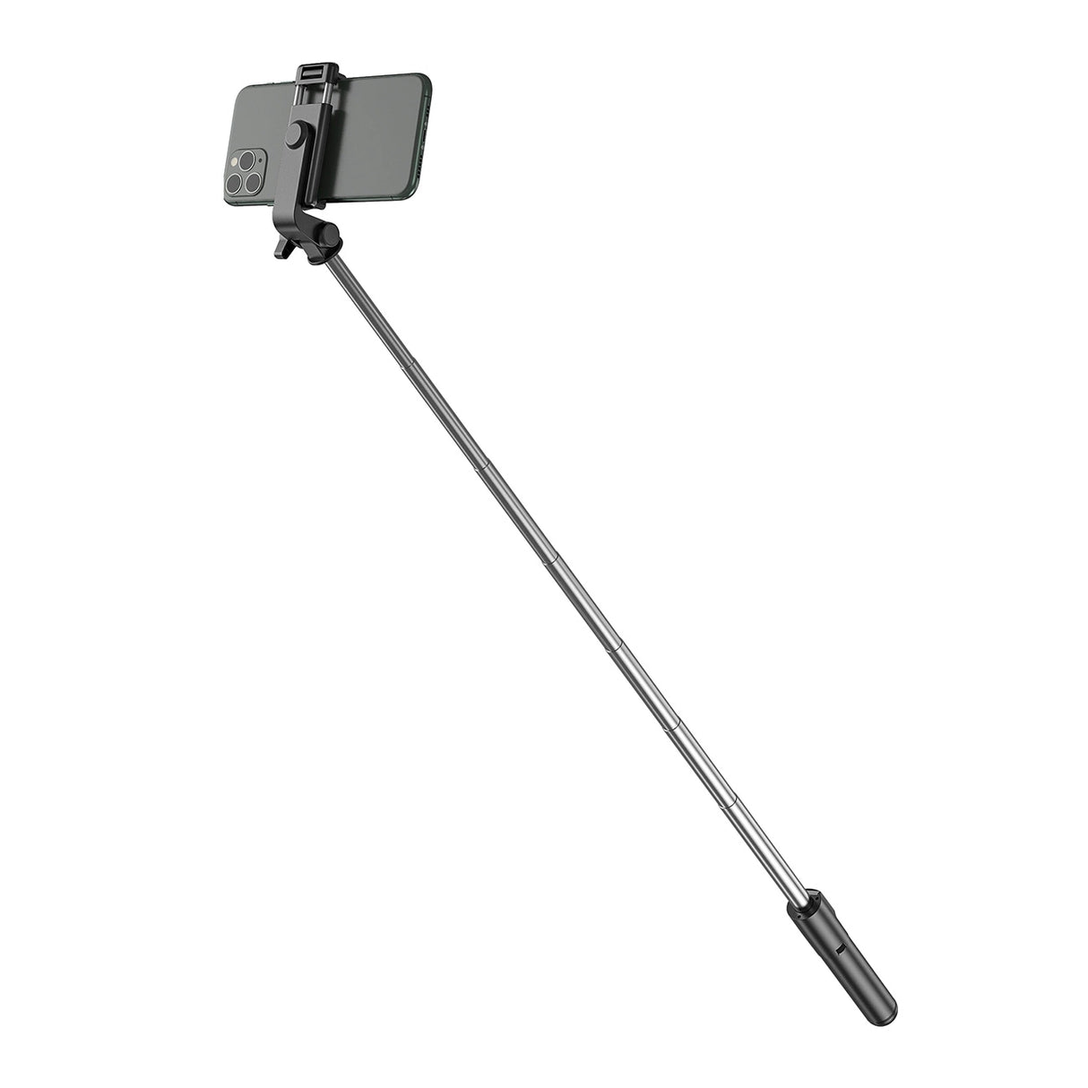 Selfie stick WHS1Y teleskopisk stativ 1m med telefonholder - sort