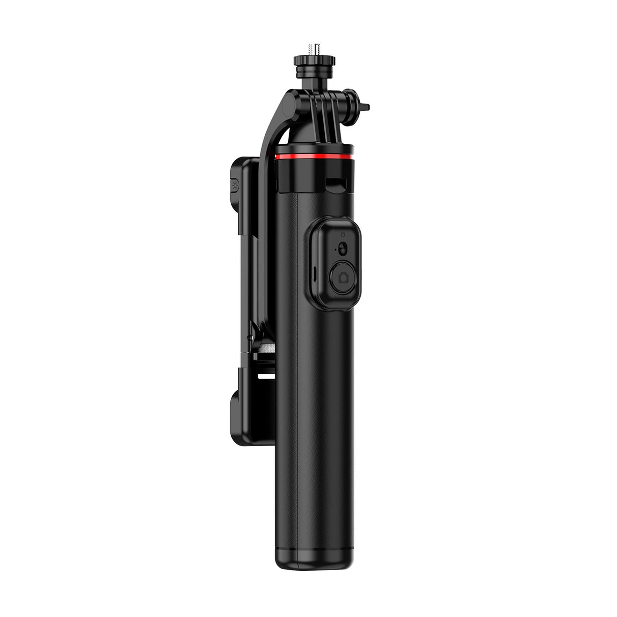 Selfie stick WC12YDS 1.3m aluminum alloy telescopic tripod with dual lamp and phone holder - black