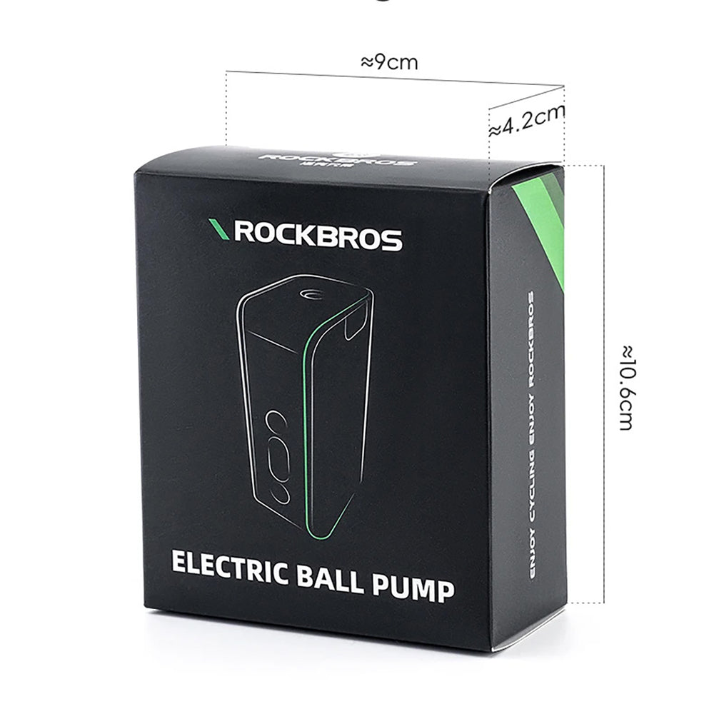 Rockbros 42520006001 Elektrisk pumpekompressor med digital skærm til bolde / balloner - blå