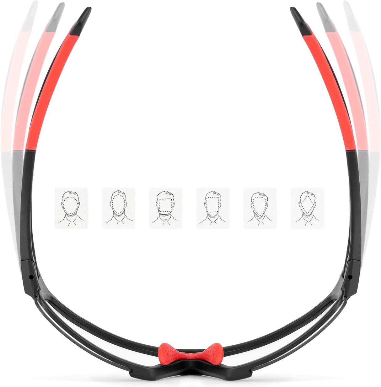 Rockbros SP216BK fotokromiske UV400 cykelbriller - sorte og røde