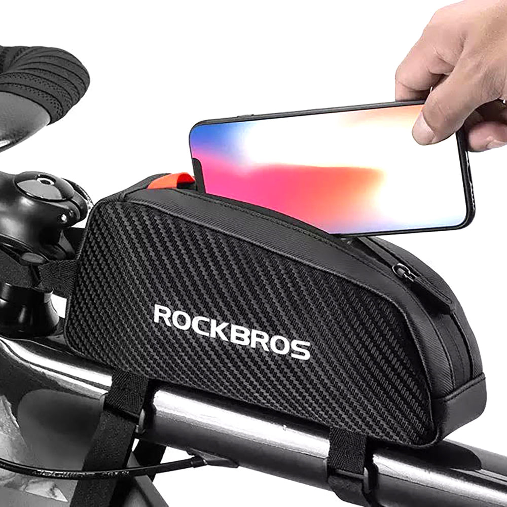 Rockbros 039BK 1L Braided Bike Frame Bag - Black