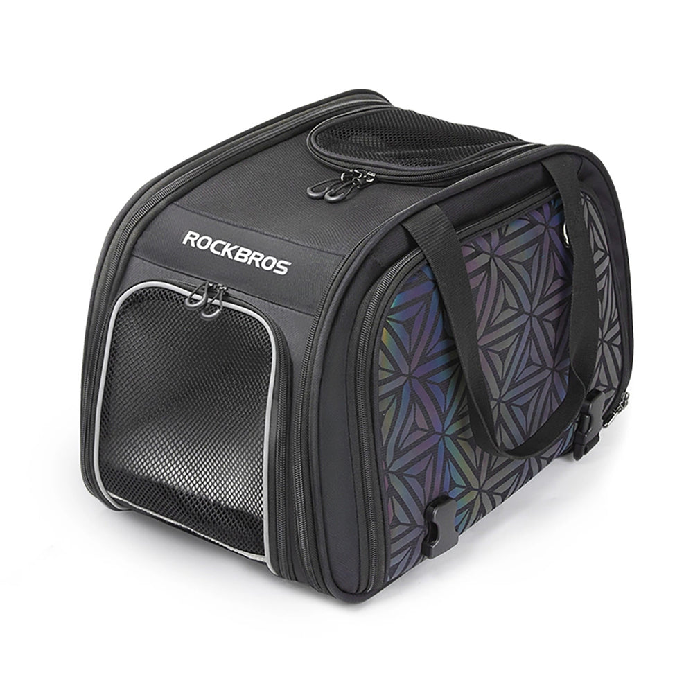 Rockbros 30140028001 transport bicycle bag for cats and dogs - black