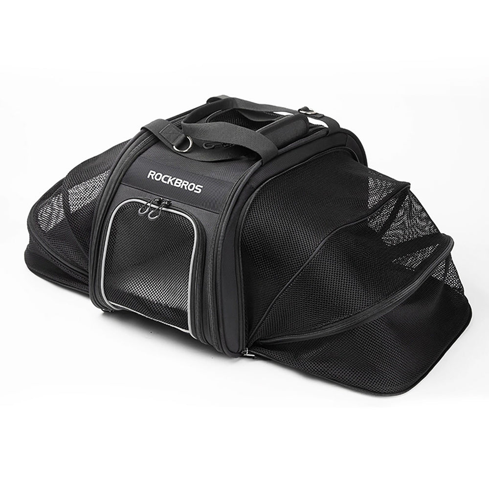 Rockbros 30140028001 transport bicycle bag for cats and dogs - black