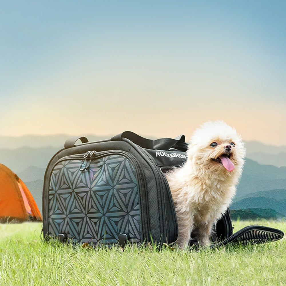 Rockbros 30140028001 transport bicycle bag for cats and dogs - black