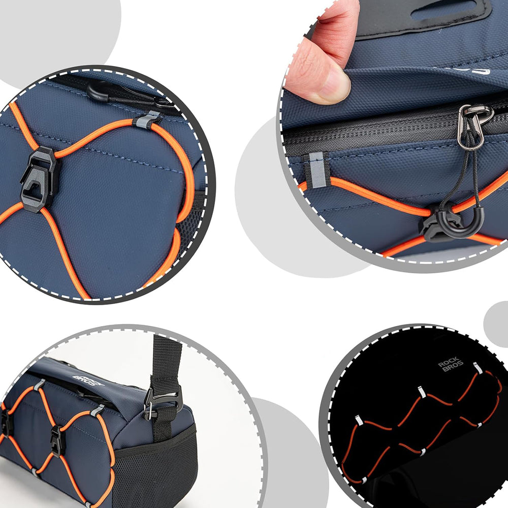 Rockbros 30110054002 cykelstangspose 2,2 l - blå