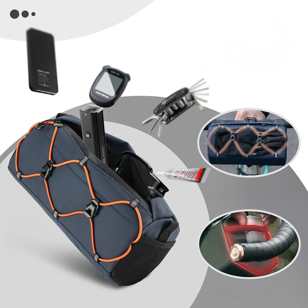 Rockbros 30110054002 cykelstangspose 2,2 l - blå