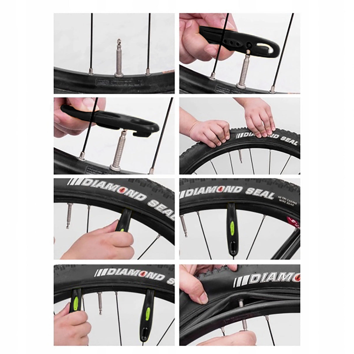 Rockbros QTB004 dækhefte sæt - sort (2 stykker i sæt)