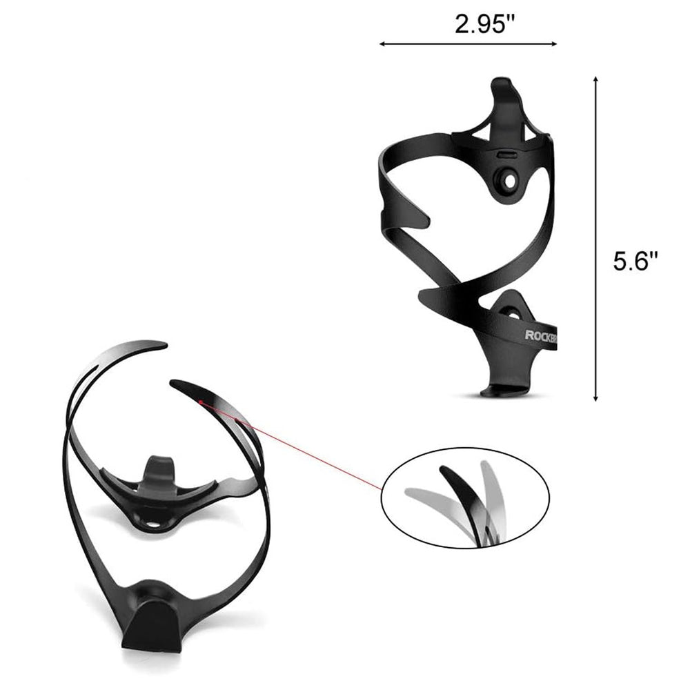 Rockbros 2017-11ABK Aluminium cykel flaskeholder - sort