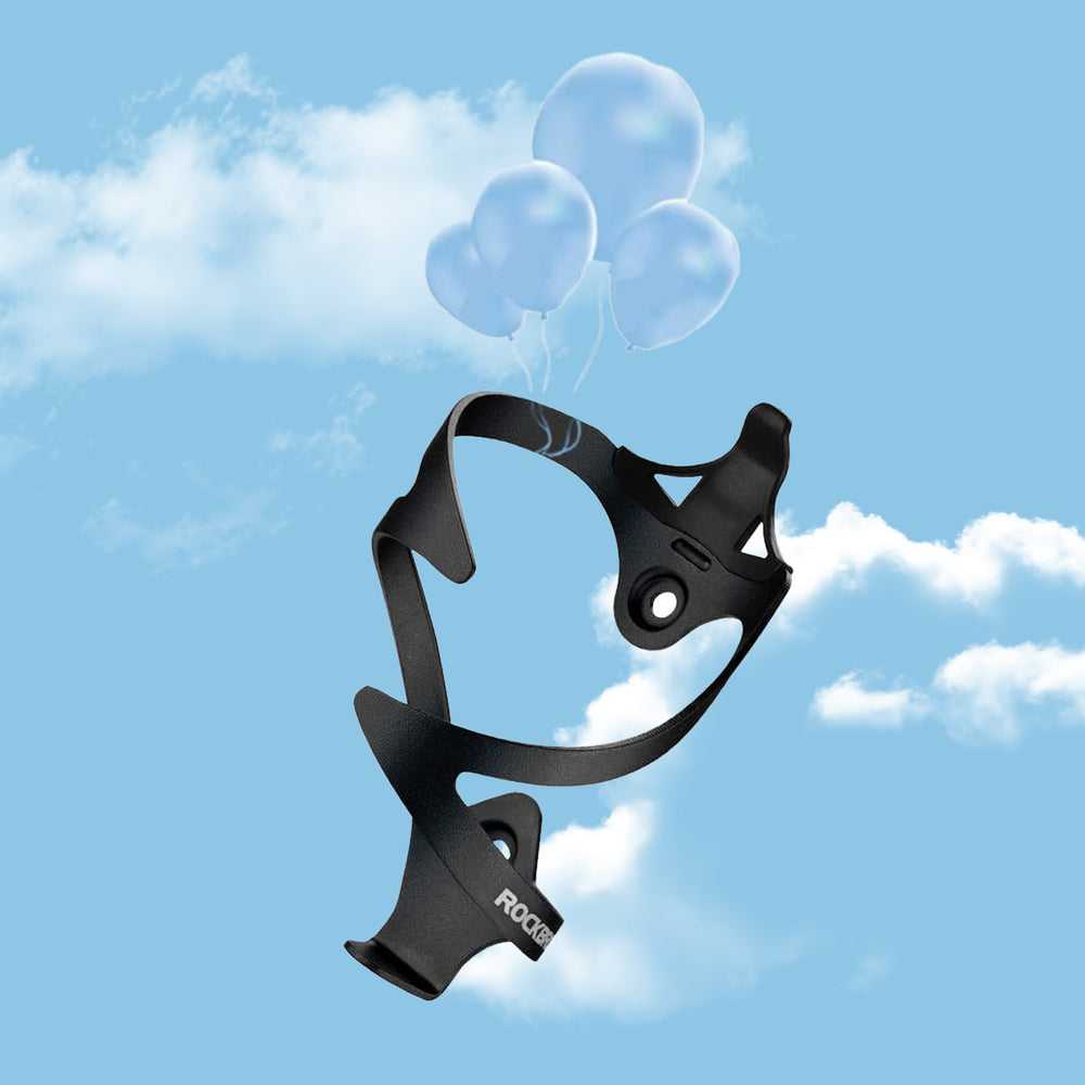 Rockbros 2017-11ABK Aluminium cykel flaskeholder - sort