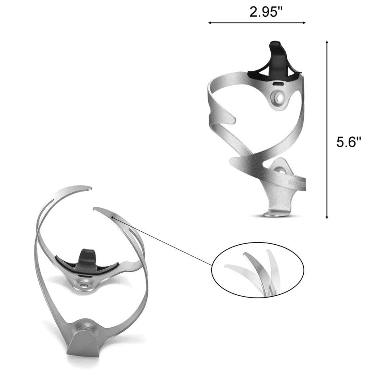 Rockbros 2017-11AS Aluminium cykel flaskeholder - hvid