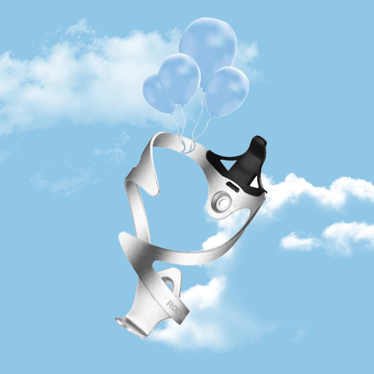 Rockbros 2017-11AS Aluminium cykel flaskeholder - hvid