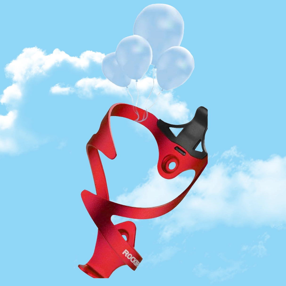 Rockbros 2017-11ARD Aluminium cykel flaskeholder - rød