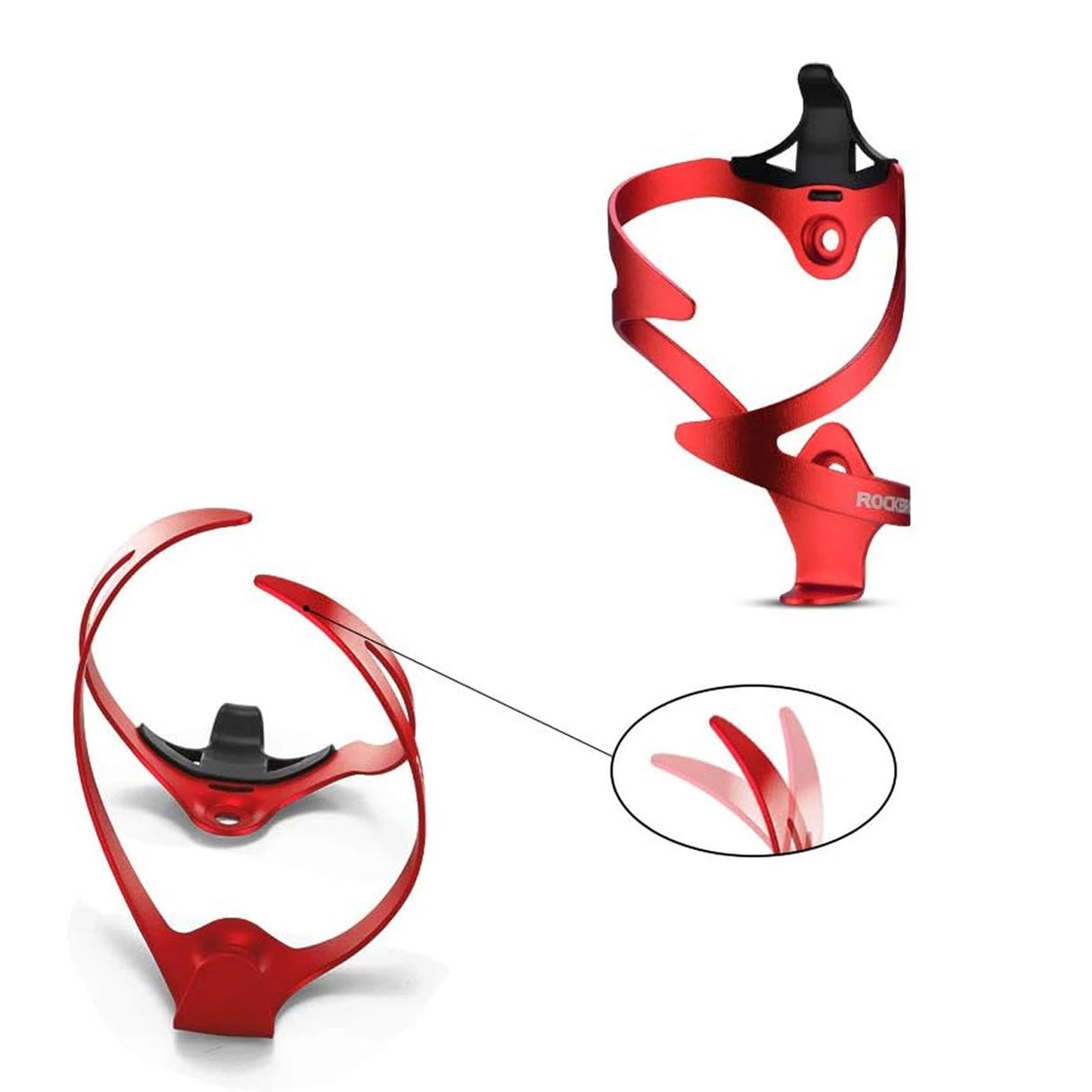 Rockbros 2017-11ARD Aluminium cykel flaskeholder - rød