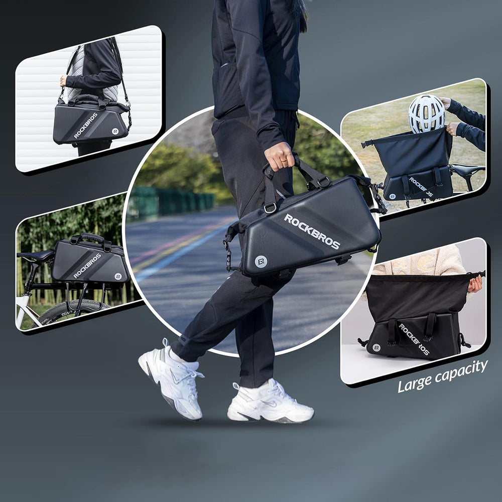 Rockbros 30140090001 cykelsæk til bagagerum 11.6l - sort