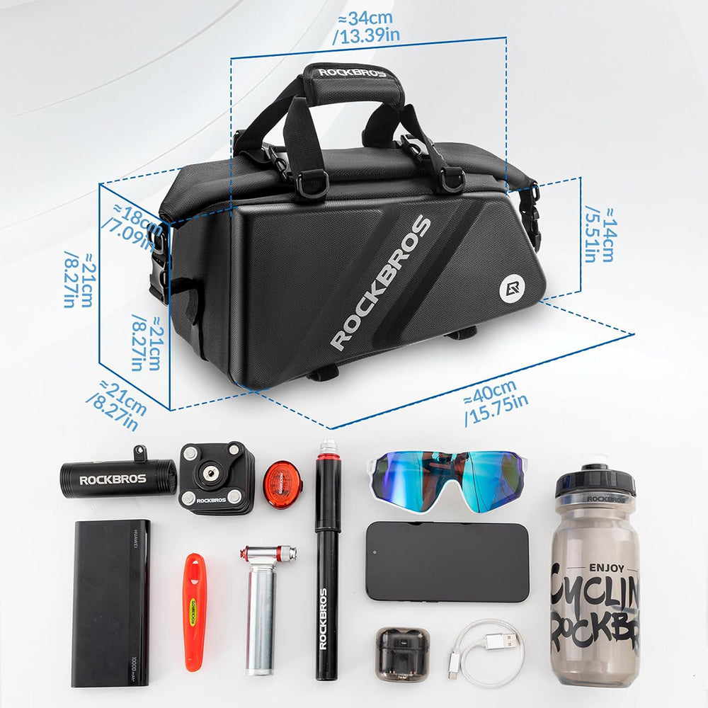 Rockbros 30140090001 cykelsæk til bagagerum 11.6l - sort