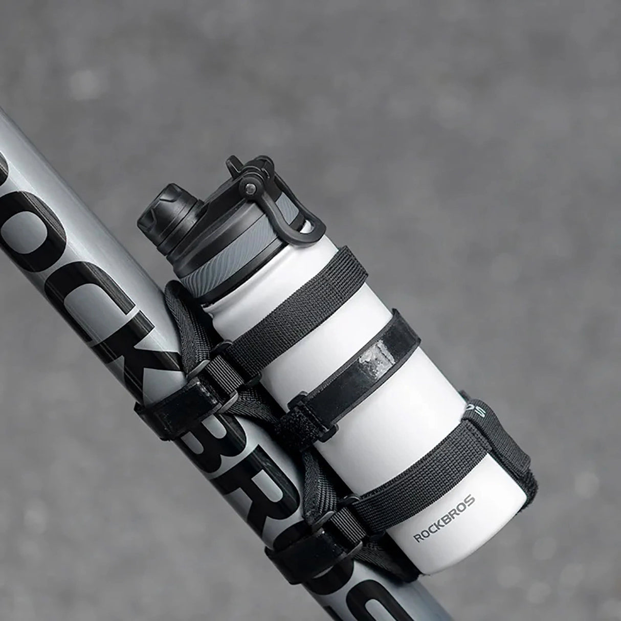 Rockbros 50210064001 cykelrem med velcro til Bluetooth-højttaler eller vandflaske - sort