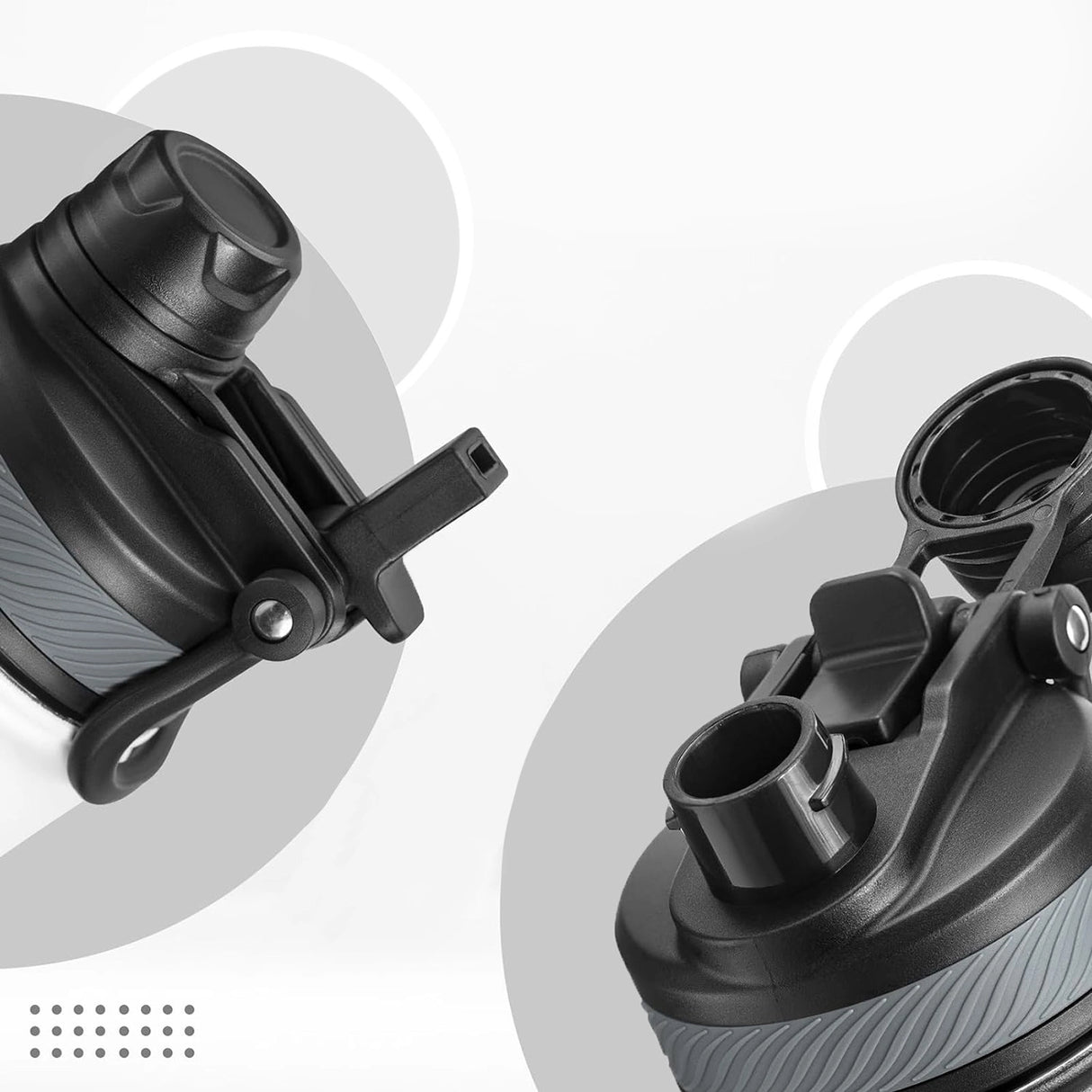 Rockbros 35210029002 termisk cykelflaske til drikkevarer 650 ml - sort