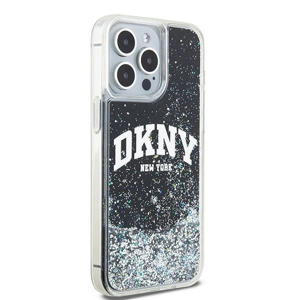 DKNY Liquid Glitter Big Logo iPhone 13 Pro Max Case - Black
