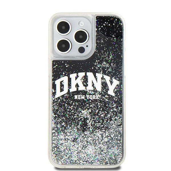 DKNY Liquid Glitter Big Logo iPhone 14 Pro Max Case - Black