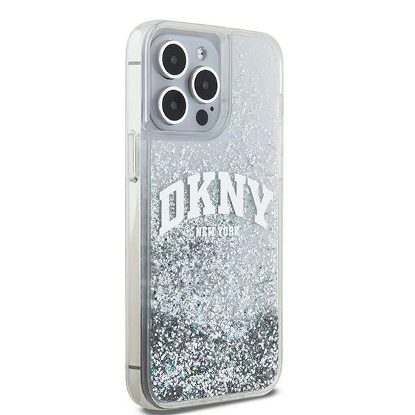 DKNY Liquid Glitter Big Logo case for iPhone 15 Pro - white