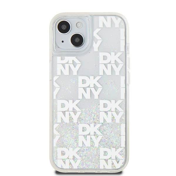 DKNY Liquid Glitter Multilogo case for iPhone 15 / 14 / 13 - white