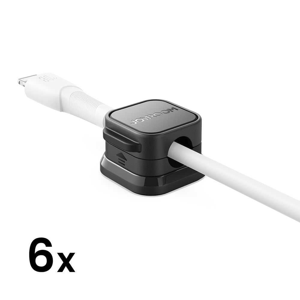 Joyroom JR-ZS368 magnetisk kabel organisator - sort (6 st.)