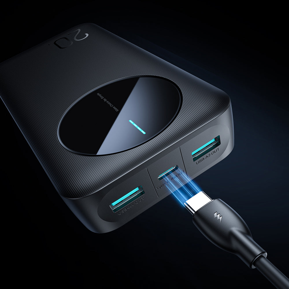 Powerbank Joyroom JR-PBF14 20000mAh 2.4A 2x USB-A 1x USB-C - sort