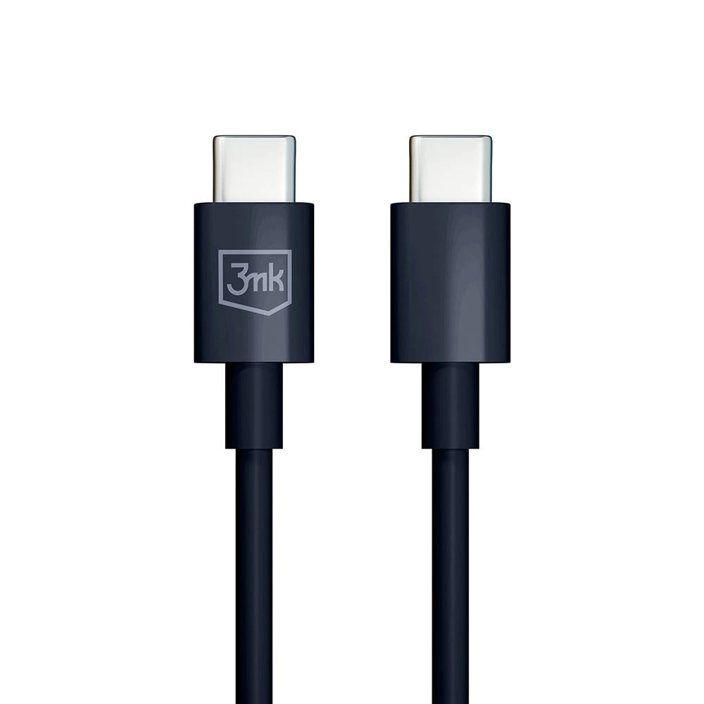 3mk Hyper Cable USB-C / USB-C 100W 1.2m - sort