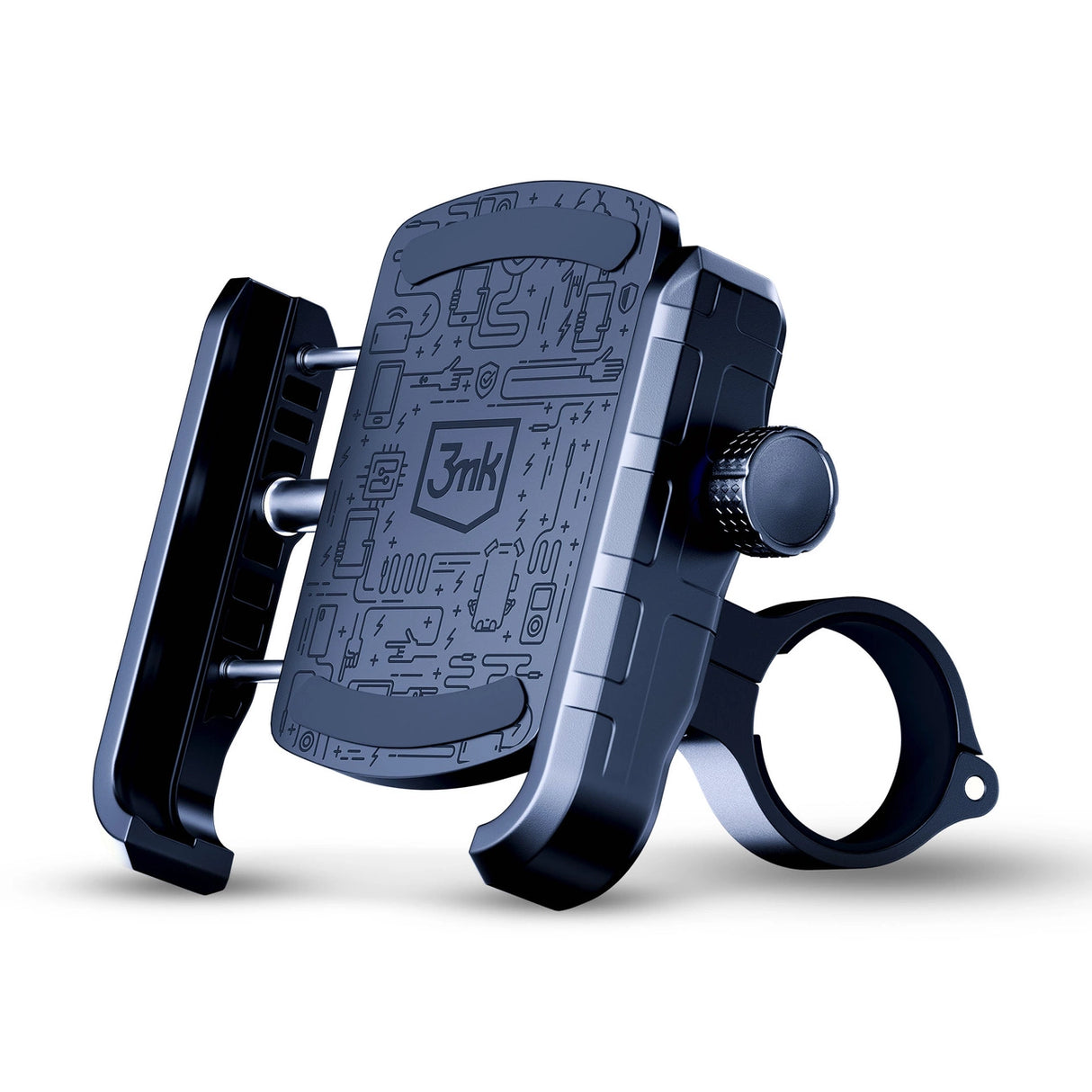 3mk stål cykelholder Hjultelefonholder - sort