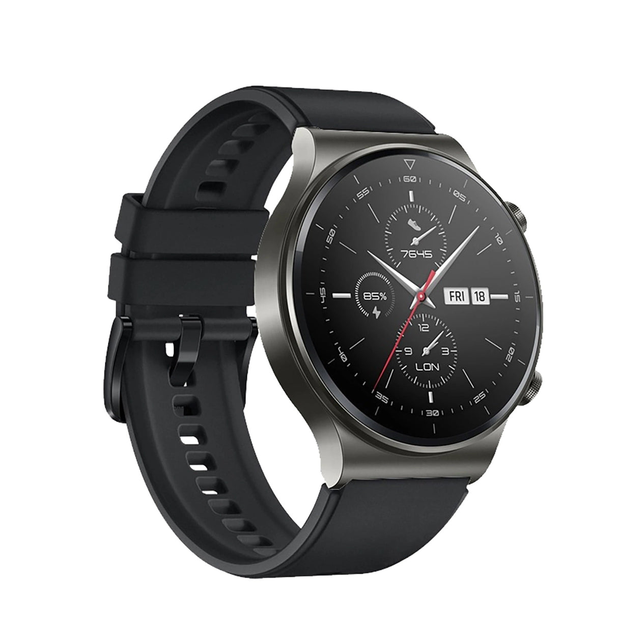 Silikonrem til Huawei Watch GT 2 / 3 / 4 / 2 Pro / 3 Pro / 4 Pro / GT 2e - sort