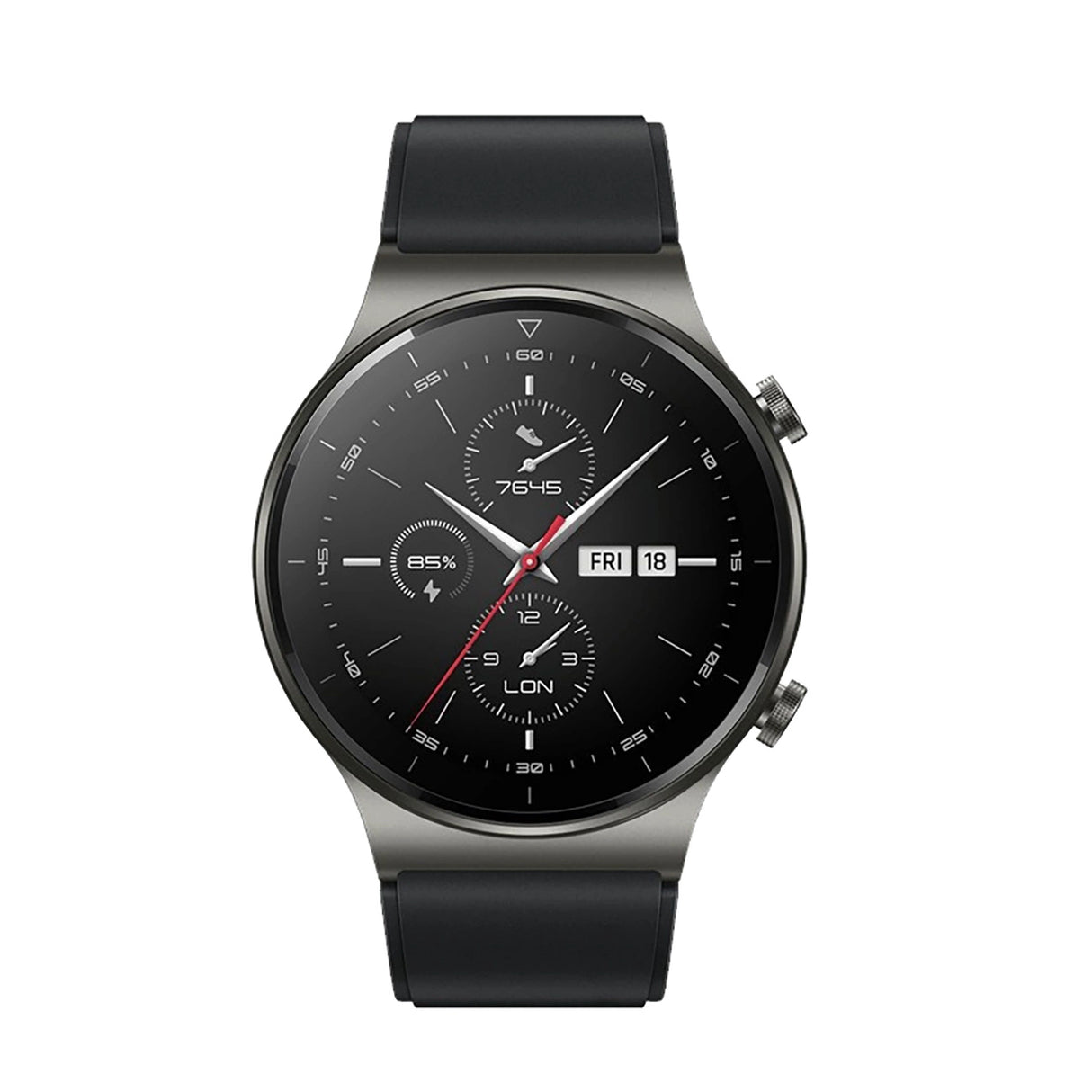 Silikonrem til Huawei Watch GT 2 / 3 / 4 / 2 Pro / 3 Pro / 4 Pro / GT 2e - sort