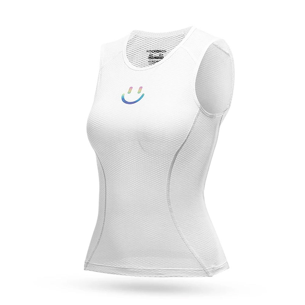 Rockbros YDBX001 Dame Hurtigtørrende Ærmeløs Cykeltrøje M/L - Hvid