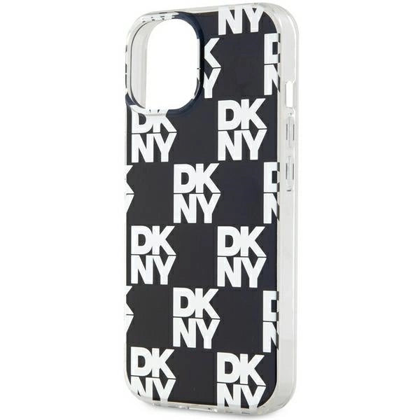 DKNY IML Checkered Mono Pattern case for iPhone 15 Plus / 14 Plus - black