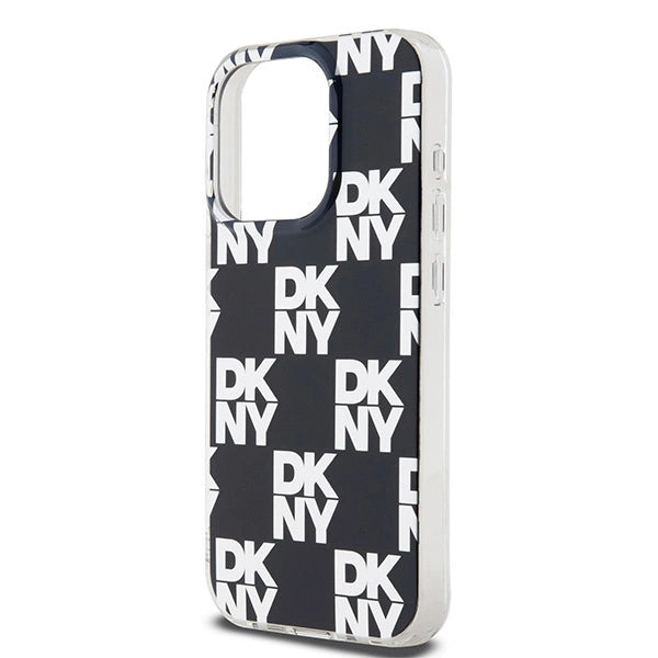 DKNY IML Checkered Mono Pattern case for iPhone 15 Pro Max - black