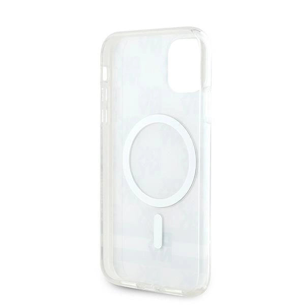 DKNY IML Checkered Mono Pattern & Printed Stripes MagSafe case for iPhone 11 / Xr - beige