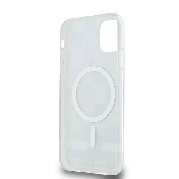 DKNY IML Checkered Mono Pattern & Printed Stripes MagSafe Case for iPhone 11 / Xr - Black