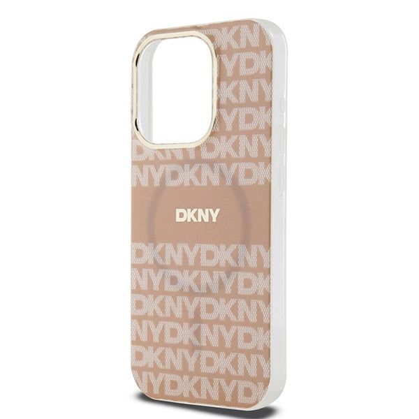 DKNY IML Mono & Stripe MagSafe case for iPhone 13 Pro Max - pink