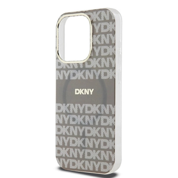DKNY IML Mono & Stripe MagSafe case for iPhone 15 Pro - beige
