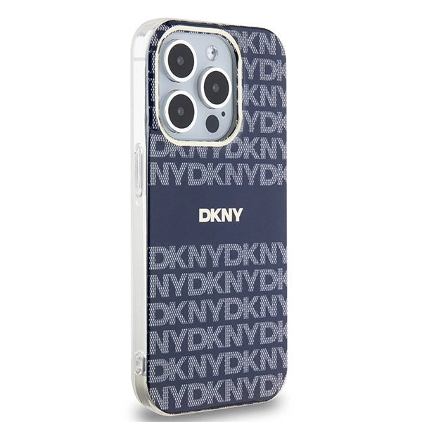 DKNY IML Mono & Stripe MagSafe case for iPhone 15 Pro Max - blue