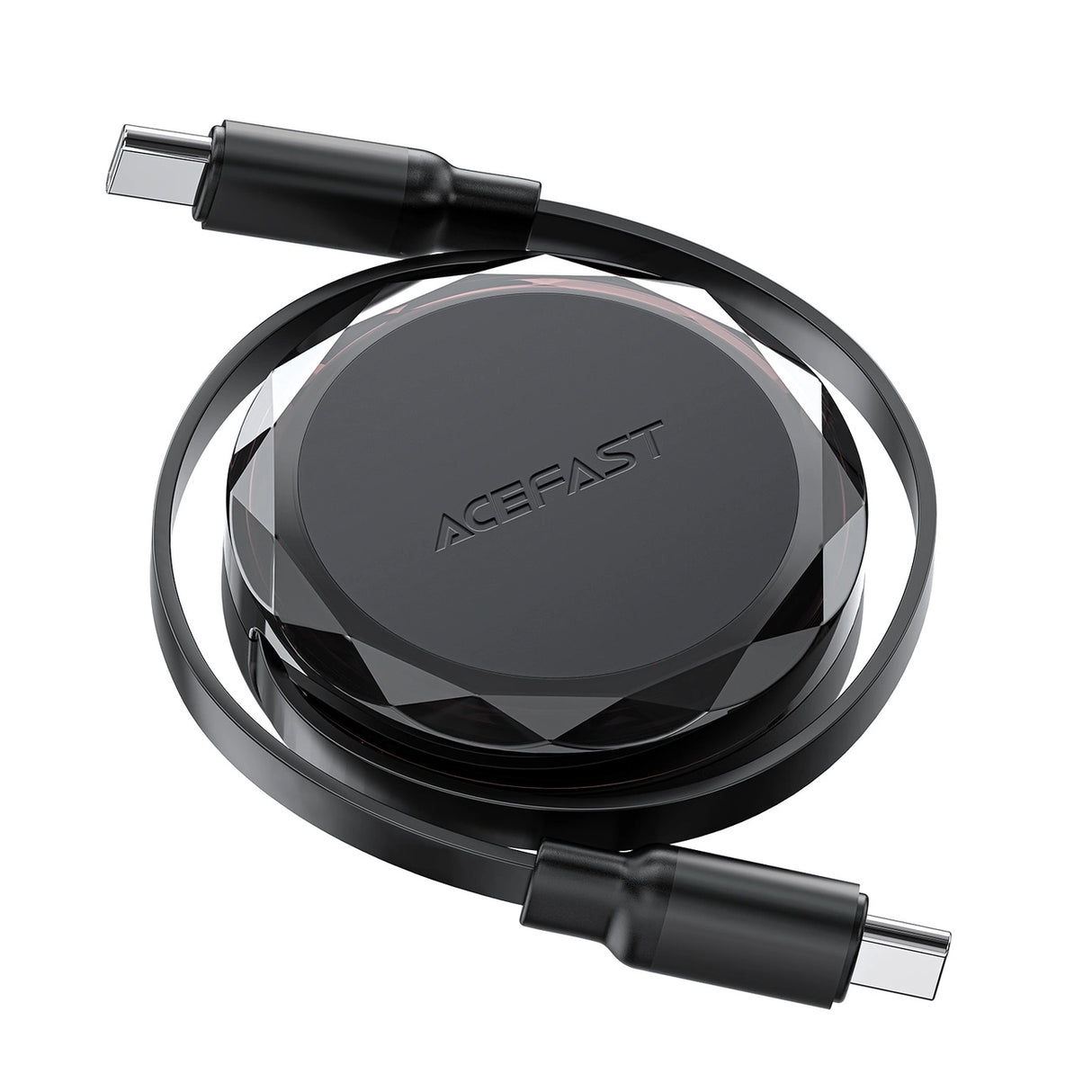 Acefast C13-03 USB-C - USB-C 60W Kabel tiltrækbar - sort