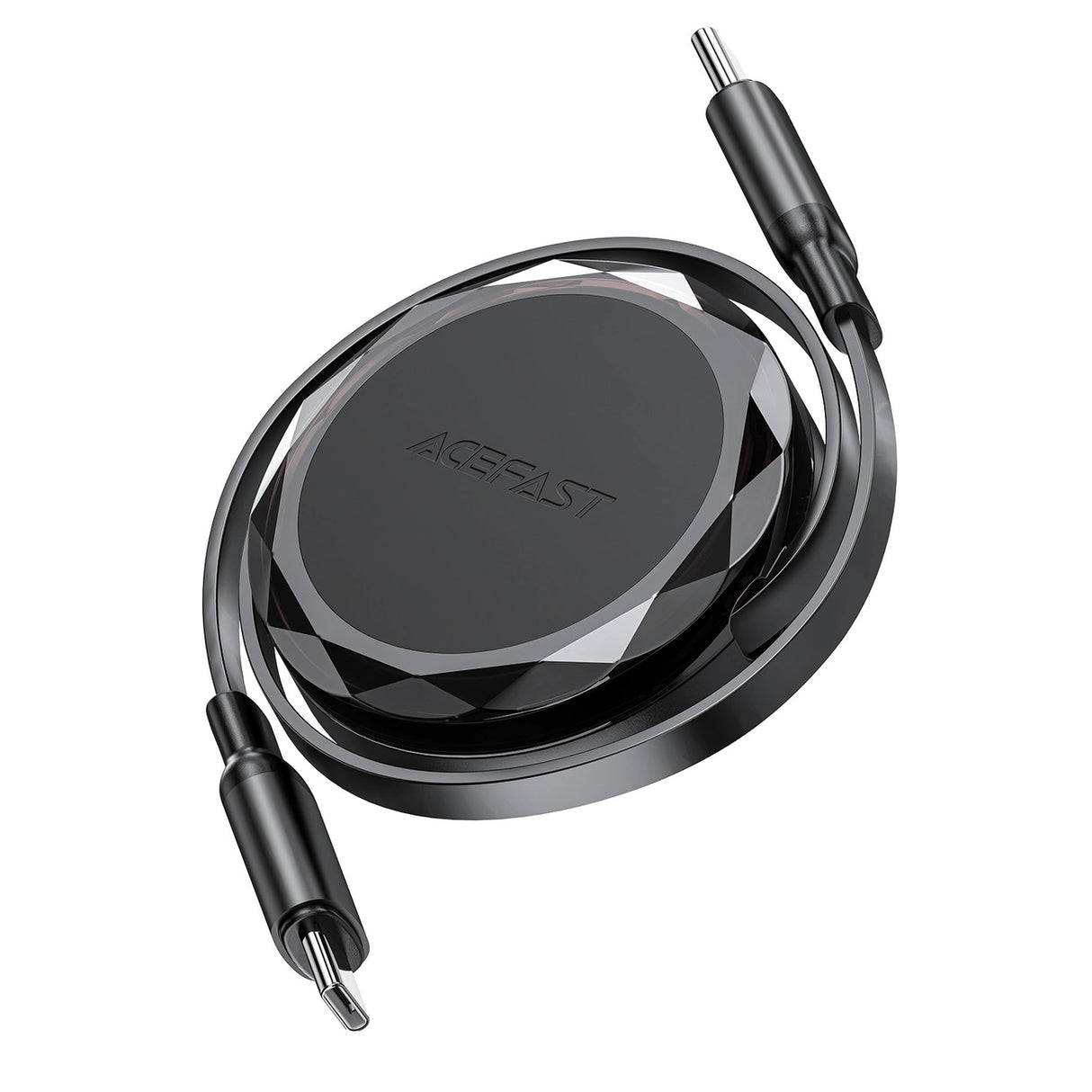 Acefast C13-03 USB-C - USB-C 60W Kabel tiltrækbar - sort
