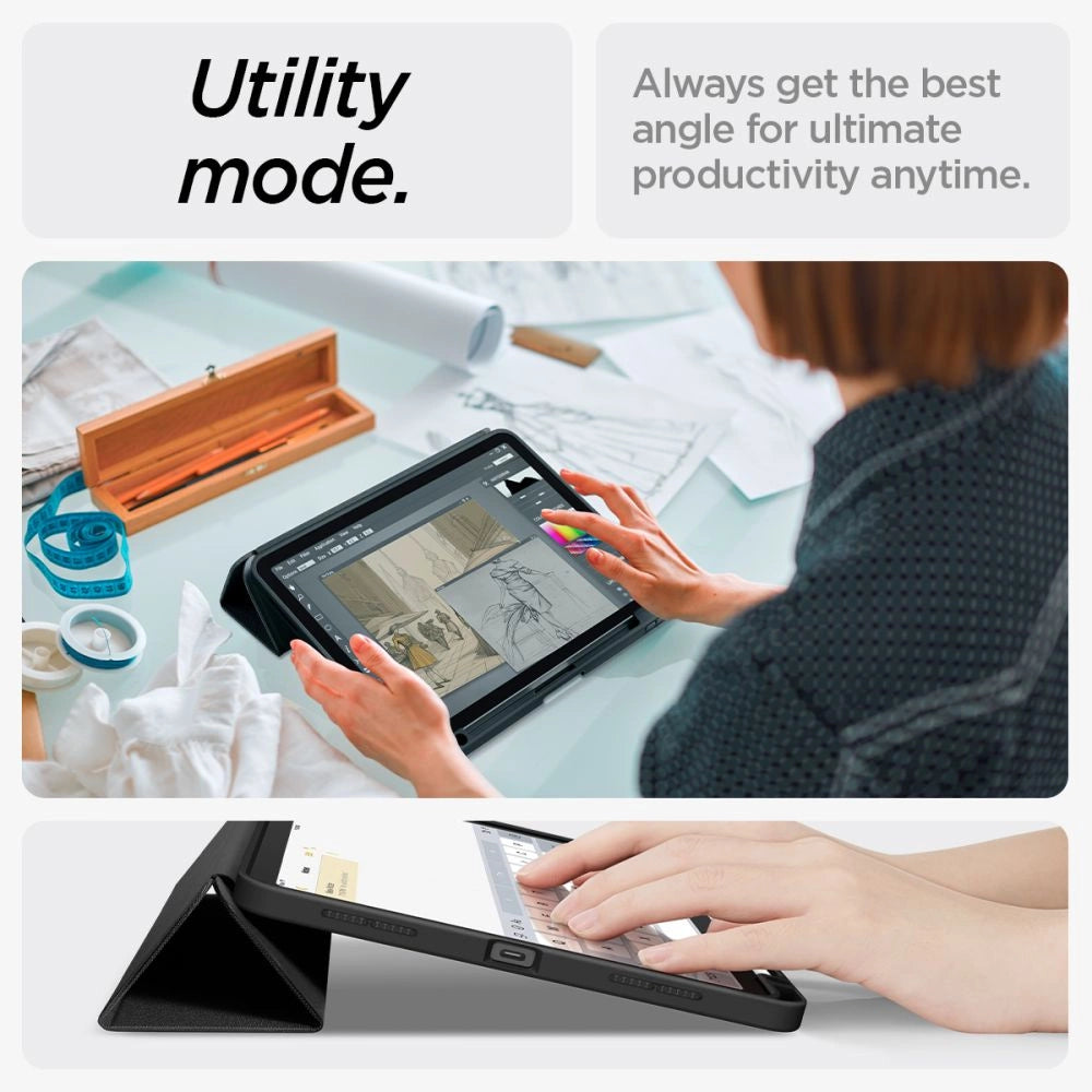 Spigen Urban Fit Case til iPad Air 10.9 4/5 2020-2022 / 11.6 2024 - sort